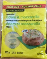Édam et mozzarella râpés