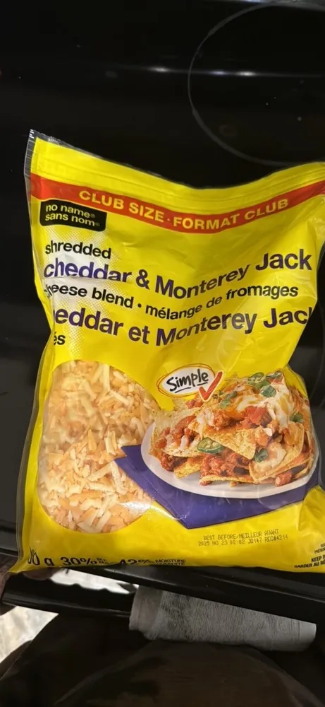 Mélange de fromages cheddar et montery jack