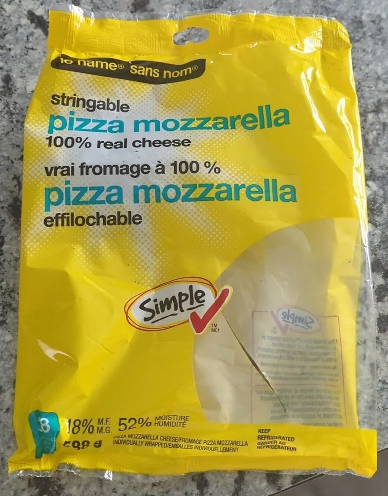 Stringable pizza mozzerella