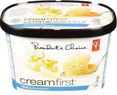 Creamfirst vanilla ice cream