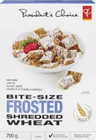 Bite-size frosted shredded wheat cereal