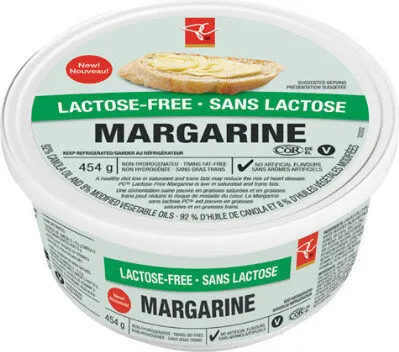 Lactose-free margarine