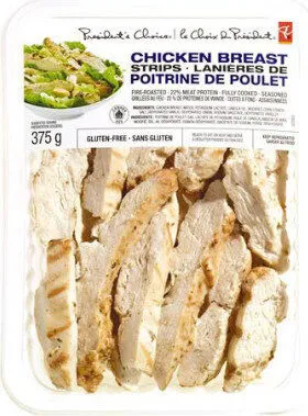 Fire-roasted fully cooked chicken breast strips