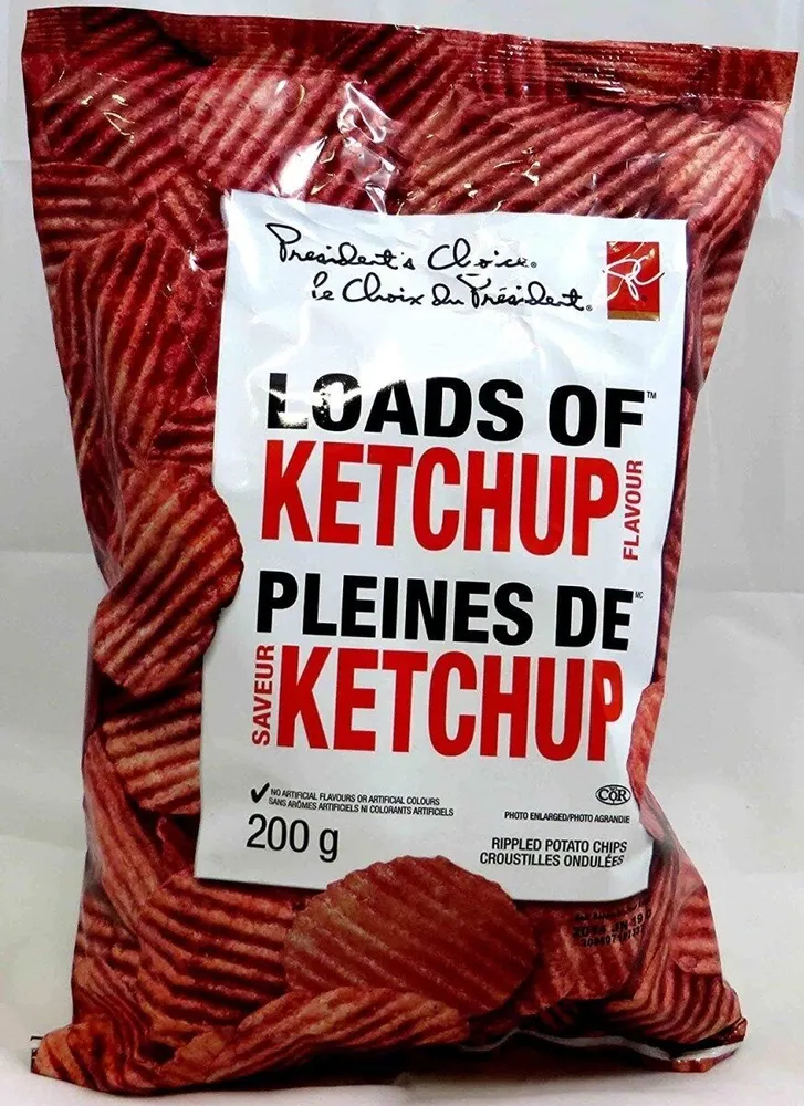 Canadian loads of ketchup flavour chips large