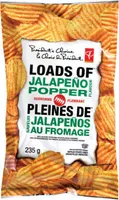 Loads of jalapeño popper flavour rippled potato chips