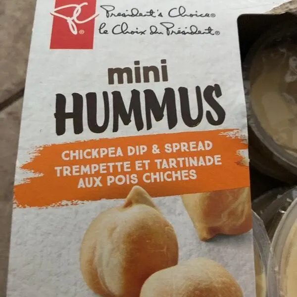 Mini hummus chickpea dip and spread