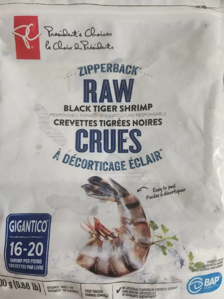 Raw Black Tiger Shrimp