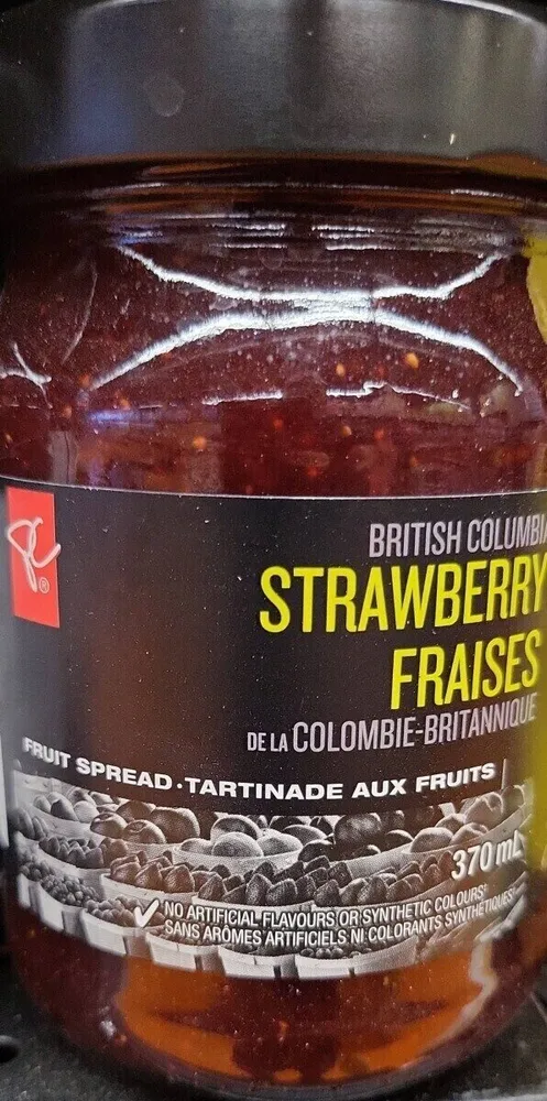 British columbia strawberry fruit spread