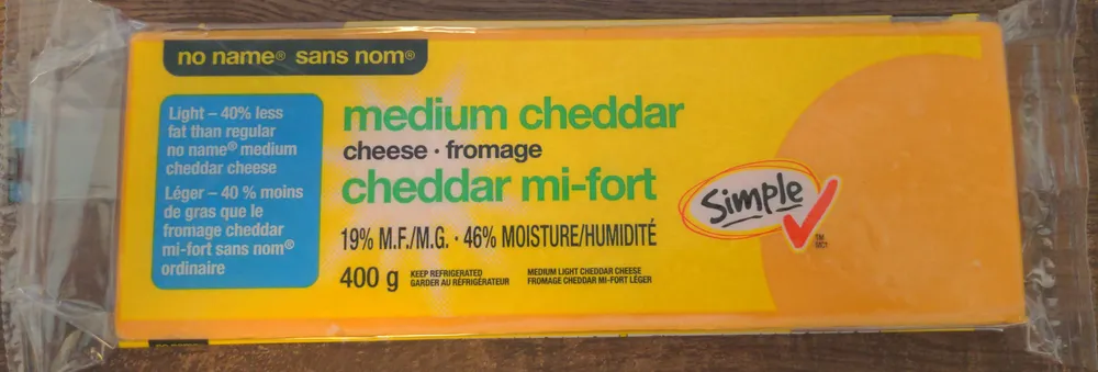medium cheddar cheese