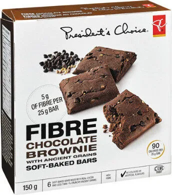 Fibre chocolate brownie with ancient grains soft-baked bars