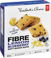 Fibre lemon blueberry soft-baked bars