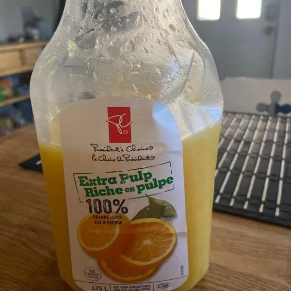 Jus D'orange à 100 % Riche En Pulpe Non Fait De Concentré PC