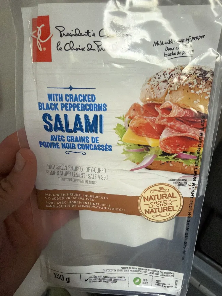 Salami With Cracked Black Peppercorns
