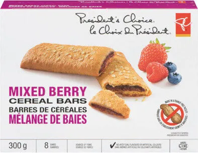 Mixed berry cereal bars