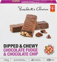 Dipped & chewy chocolate fudge & chocolate chip granola bars