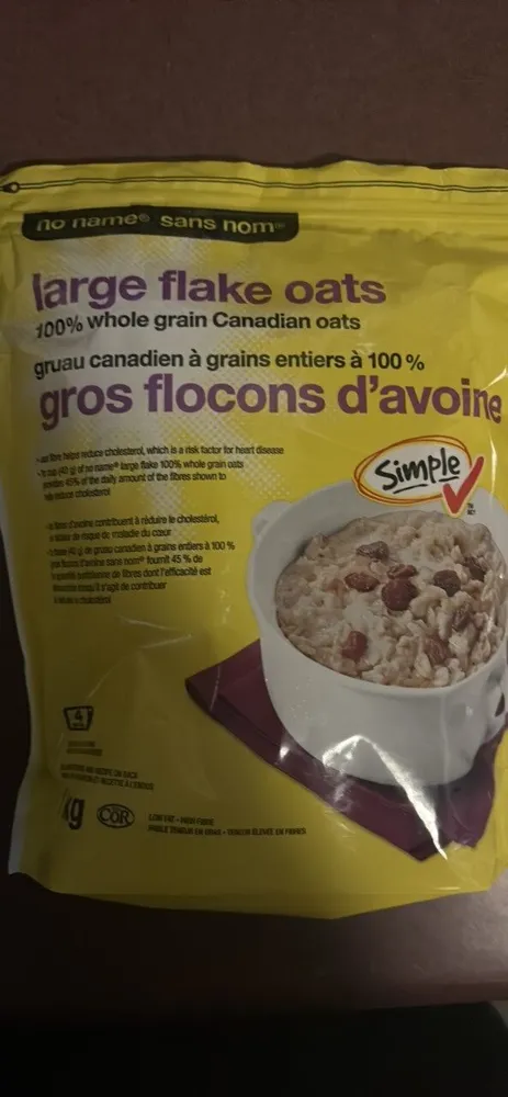 no name Large Flake 100% Whole Grain Oats