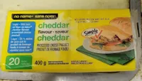 Cheddar flavor cheese slices