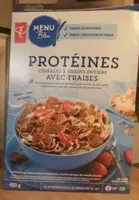 Protéines  céréales à grains entiers avec fraises