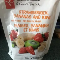 Fraises, bananes et kiwis congelés