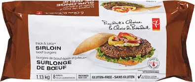 Thick and juicy sirloin beef burgers