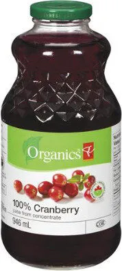 Cranberry juice from concentrate