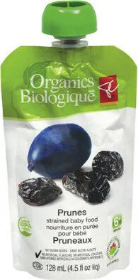 Prunes strained baby food