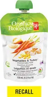 Vegetables & turkey strained baby food