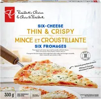 Thin & crispy six-cheese pizza
