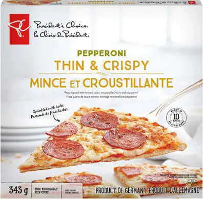 Thin & crispy pepperoni pizza