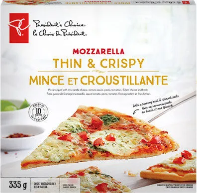 Thin & crispy mozzarella pizza