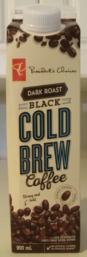 Black Dark Roast Cold Brew Coffee