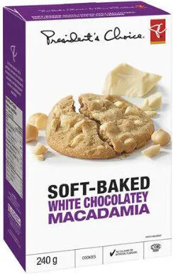 Soft-baked white chocolatey macadamia cookies