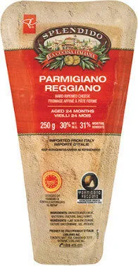Splendido parmagiano reggiano hard ripened cheese aged months