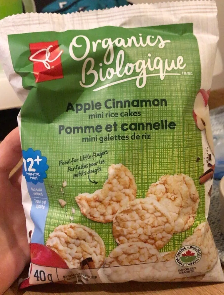 Mini galettes de riz pomme et cannelle