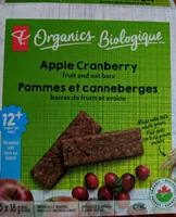Pommes et canneberges barres de fruits et avoine