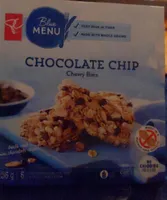 Blue menu chocolate chips chewy bars