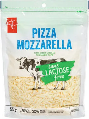 Lactose-free pizza mozzarella shredded cheese