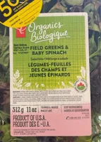 Field green’s and Baby spinach