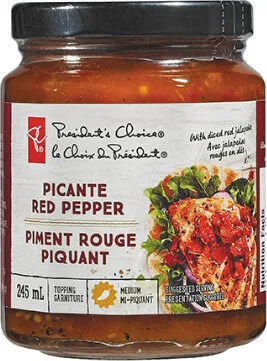 Picante red pepper topping