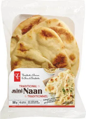 Traditional mini naan flatbreads