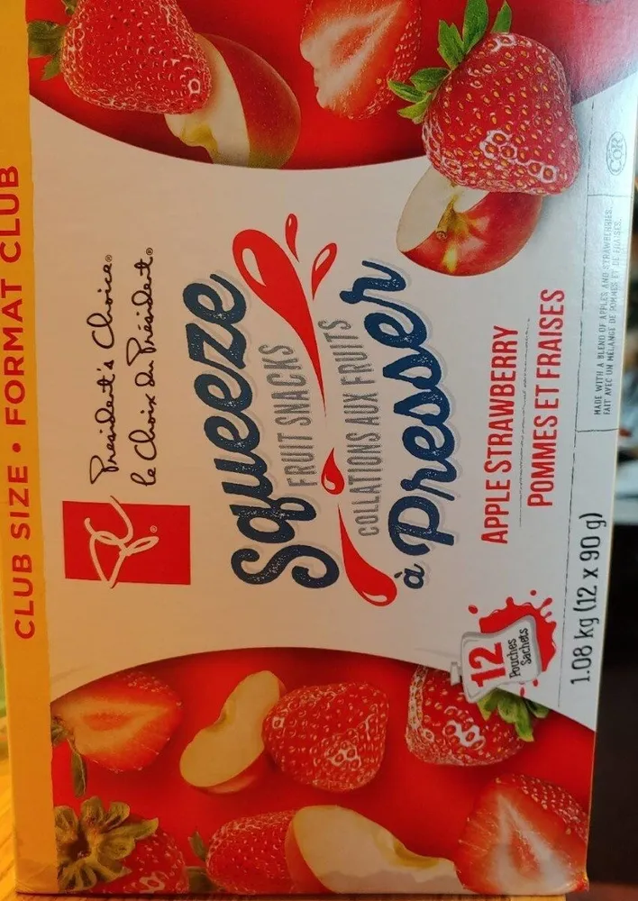 Collations aux fruits pommes et fraises