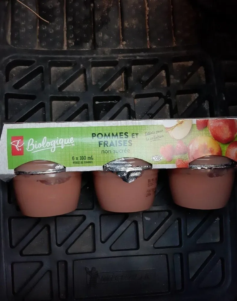 Pommes et fraises non sucrée