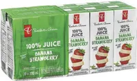 Banana strawberry flavour juice blend