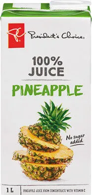 Pineapple juice from concentrate with vitamin c