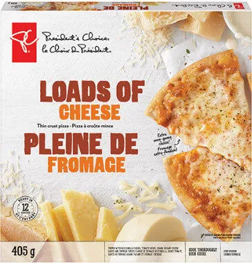 Loads of cheese thin crust pizza