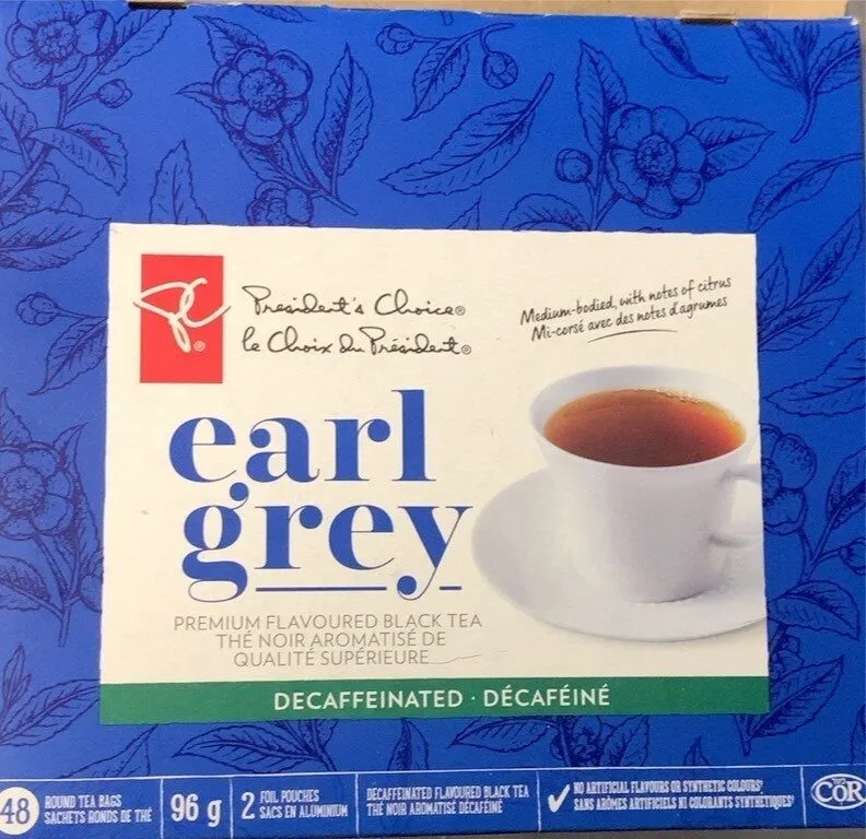 presidents choice Earl Grey tea
