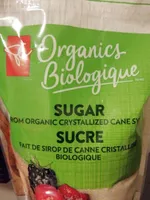Sugar from organic crystallized cane syrup