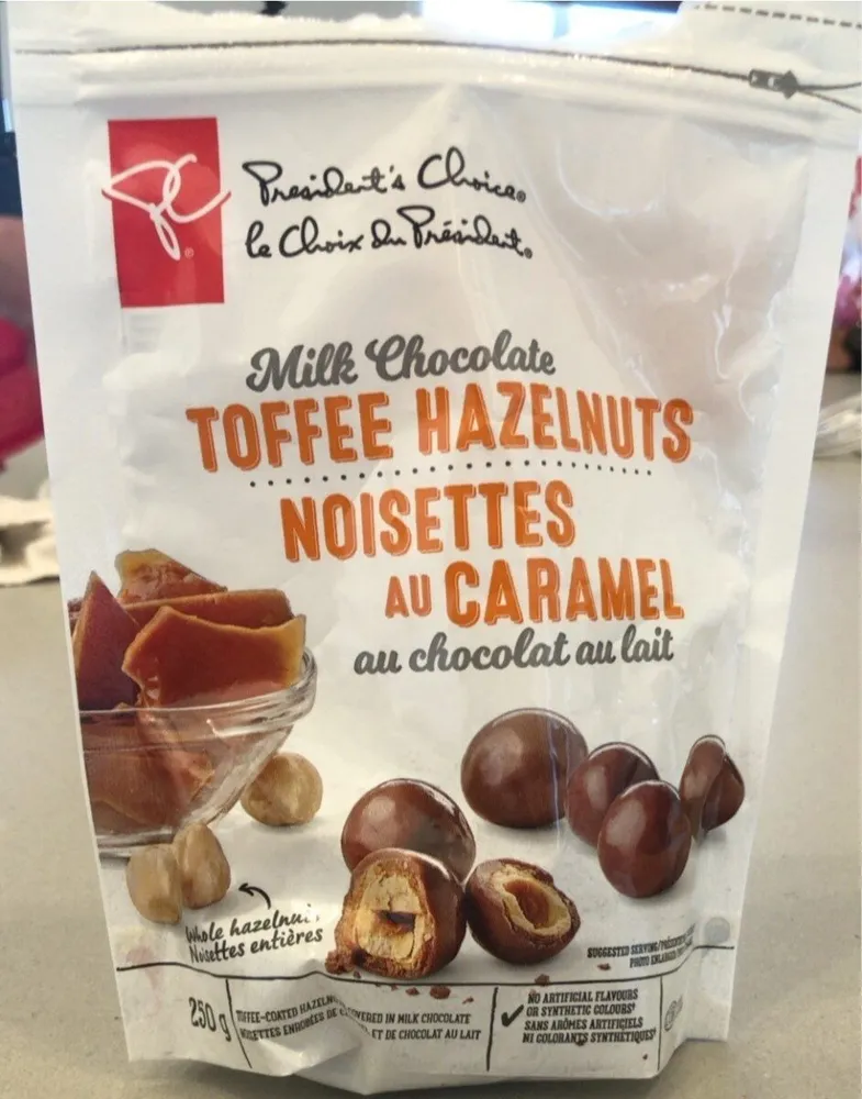 Milk chocolate toffee hazelnuts