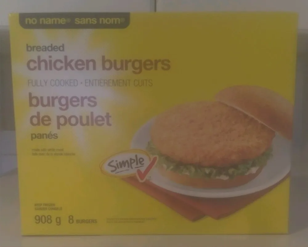breaded chicken burgers