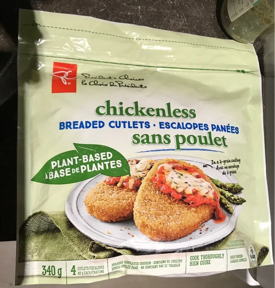 Escalopes panées sans poulet